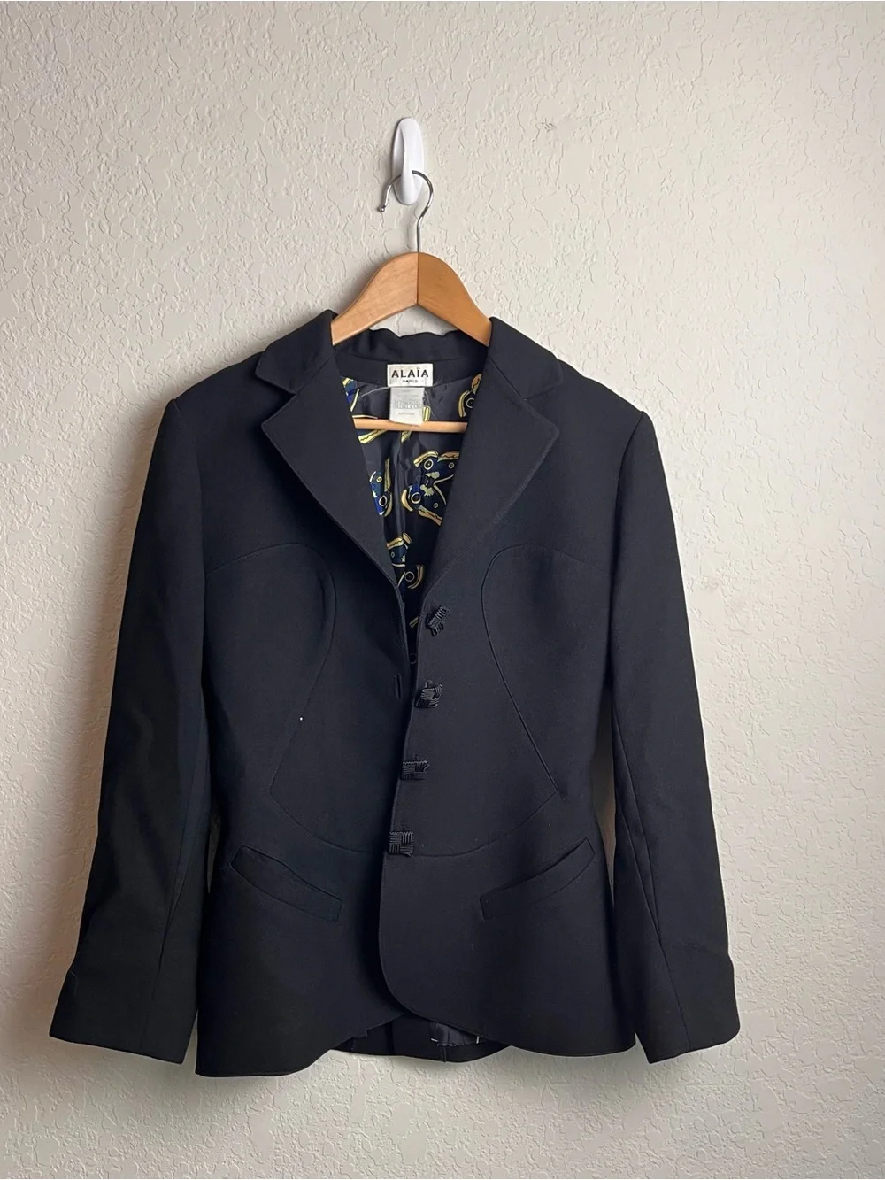 Vintage Azzedine Alaïa 1991 Butterfly Archive Sculpted Blazer FR 38 Jacket Rare - Picture 15 of 16